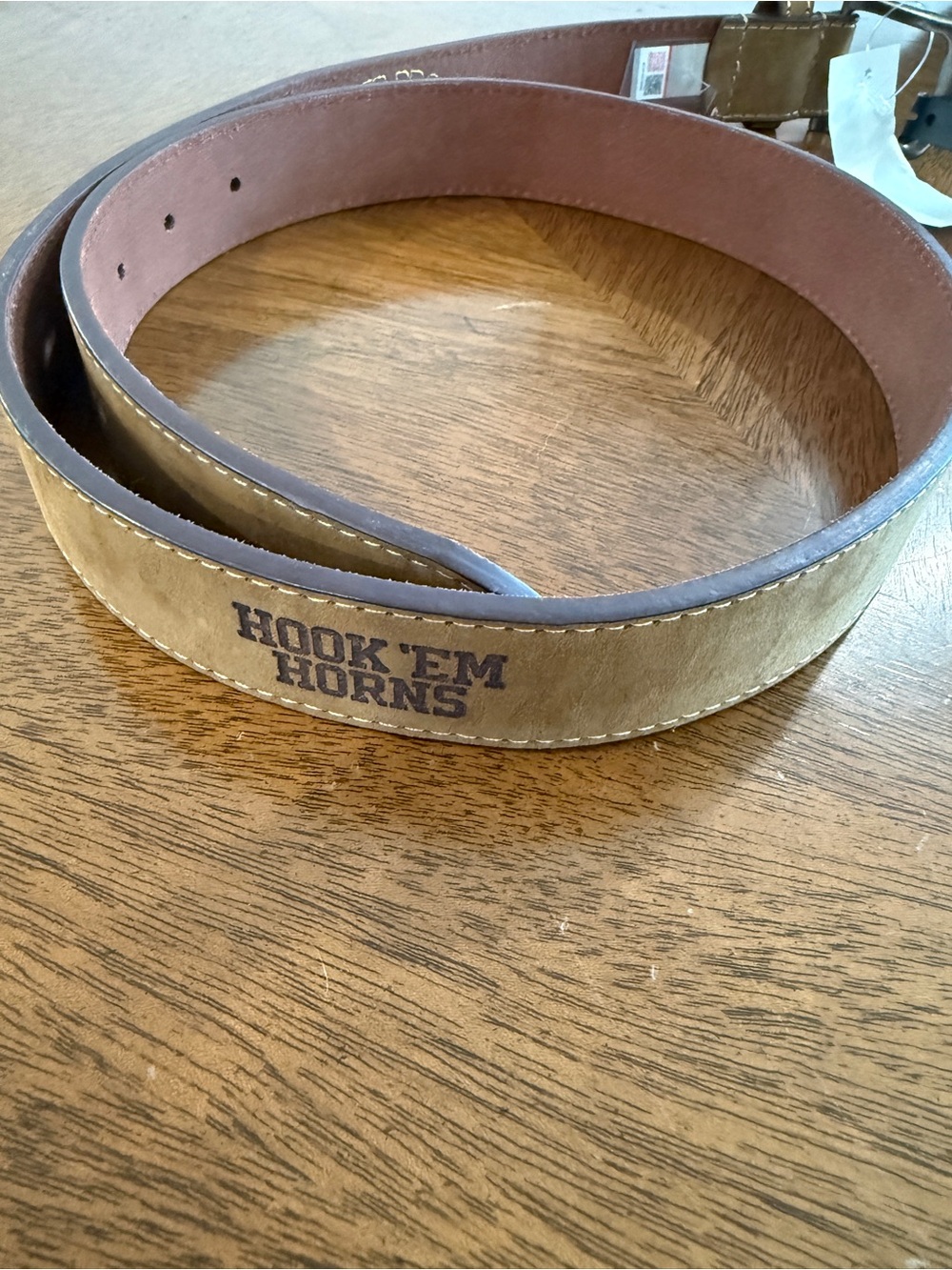 🤠 NWT UT Austin Longhorns "Hook 'em Horns" Leather Belt - Size 34 🐂
